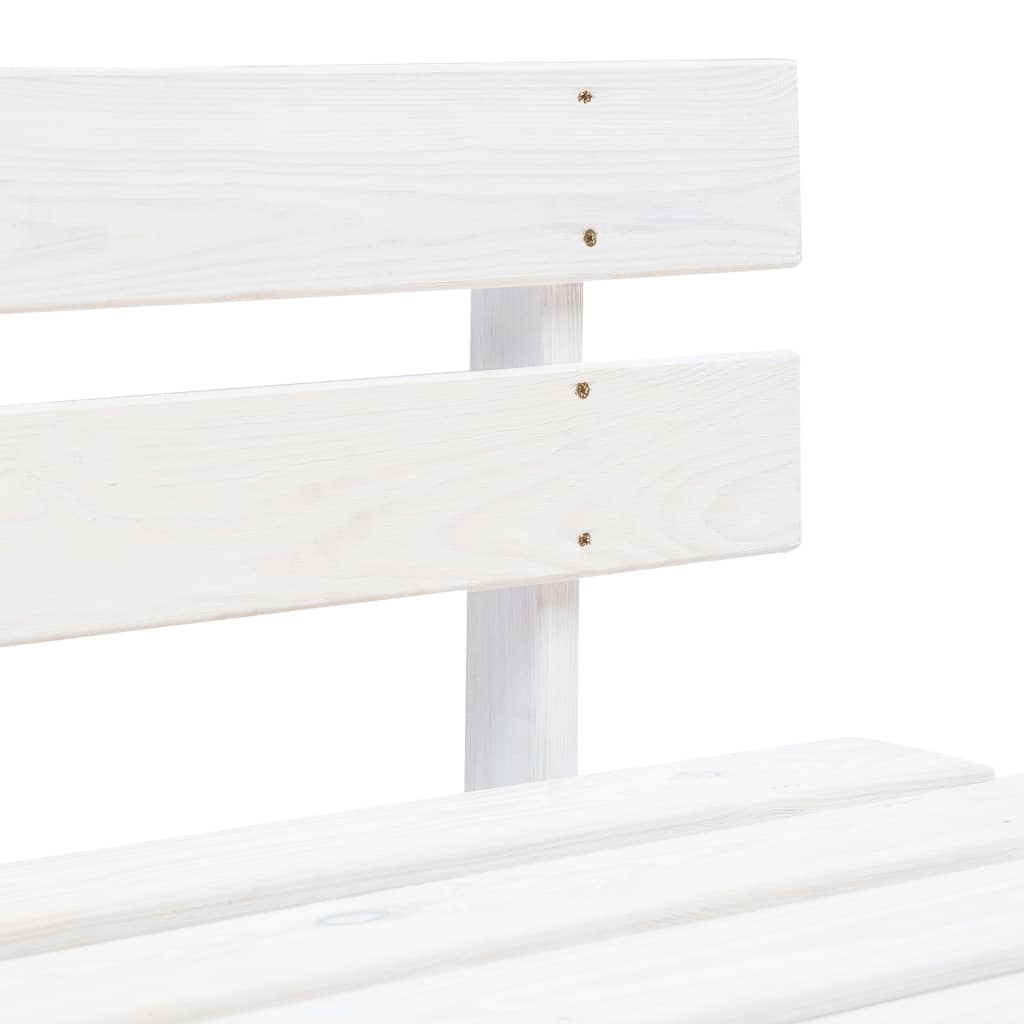 Garden Pallet Bench Wood White